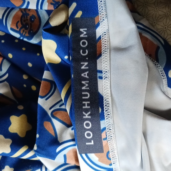 Look Human otter astronaut in space women's Leggings size Medium - Picture 6 of 6